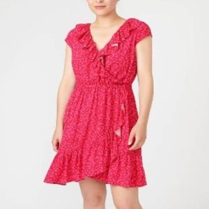 J. Crew Ruffle V-Neck Faux Wrap Floral Dress